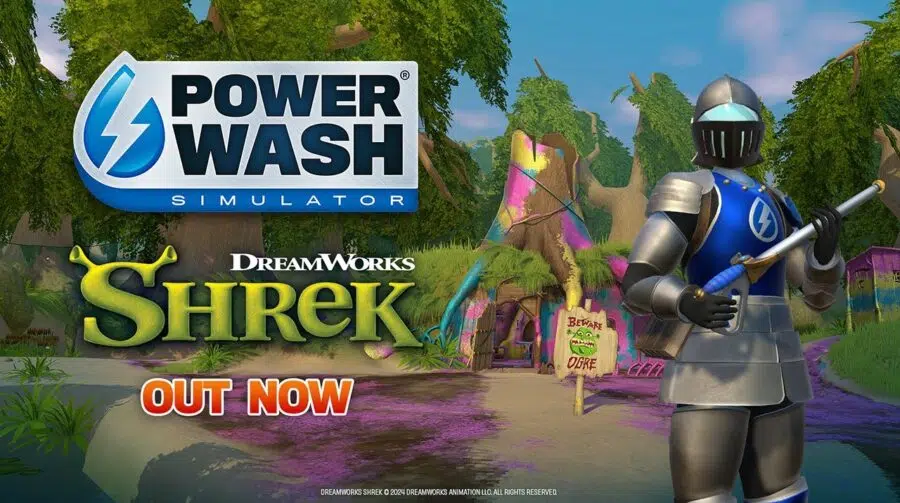 Tão, tão distante! Pântano de Shrek chega a PowerWash Simulator