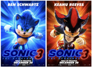 Sonic 3: Paramount revela pôsteres de todos os personagens