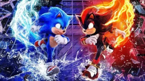 Eternos rivais! Sonic e Shadow disputam corrida em novo pôster de Sonic 3: O Filme