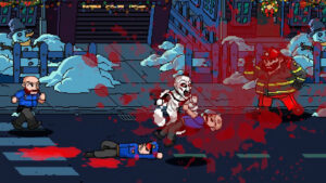 Gameplay de Terrifier: The ARTcade Game destaca beat’em up encharcado de sangue