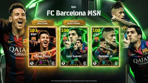 Nostálgico! eFootball reúne trio MSN com versões especiais