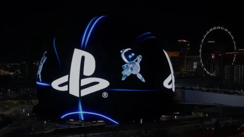 Esfera de Las Vegas é tomada por Astro Bot em ação da PlayStation