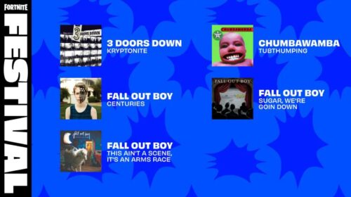 Fortnite Festival recebe três músicas de Fall Out Boy em atualização semanal