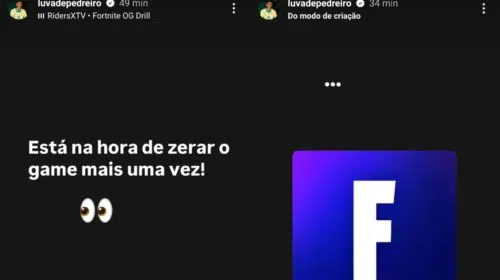 Receba? Luva de Pedreiro posta logo do Fortnite e gera hype