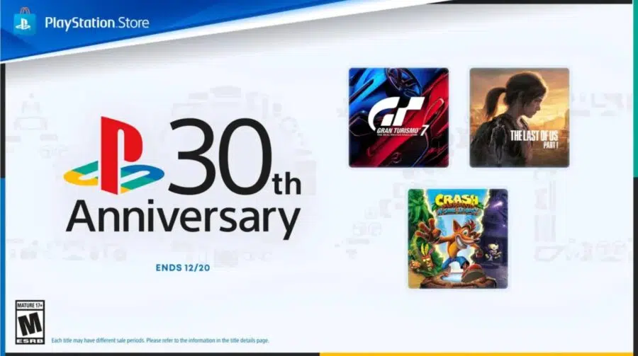 Promoção de 30 Anos de PlayStation chega amanhã (2) à PS Store com grandes descontos