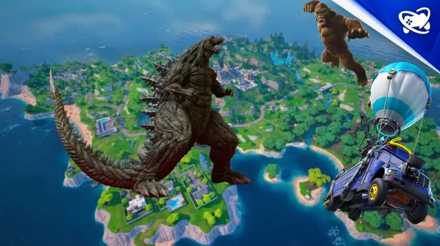 Jogar como Godzilla no Fortnite? Item mítico pode te colocar para quebrar tudo na ilha!