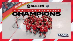 EA Sports NHL 25 simula título do Canadá no 4 Nations