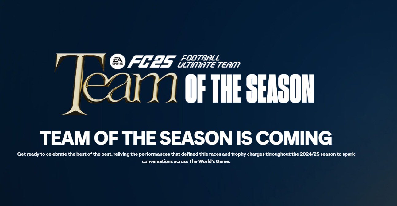 Guarde seus packs! TOTS de EA Sports FC 25 começa no dia 25