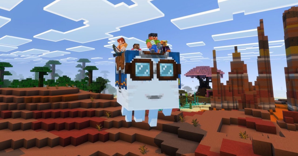 Jogadora de Minecraft cria trem totalmente funcional utilizando apenas Happy Ghasts