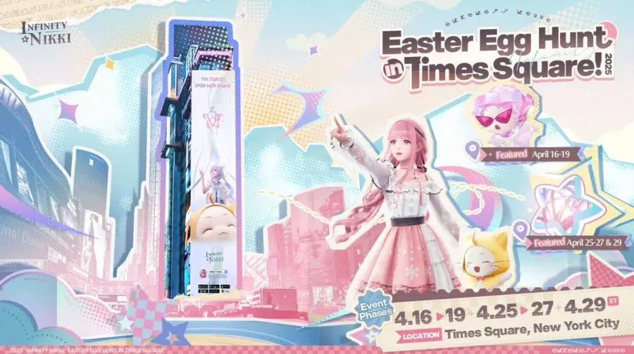 Infinity Nikki fará campanha promocional na Times Square