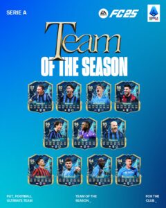 TOTS da Itália em EA Sports FC 25 não tem brasileiros