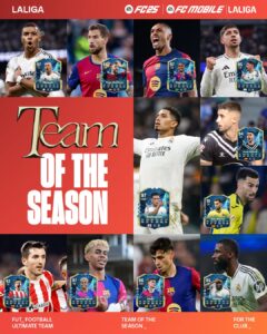 EA Sports FC 25: Raphinha e Vini lideram TOTS do Espanhol