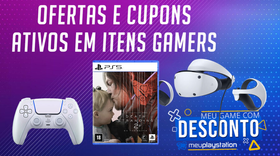 Lista de ofertas em produtos PlayStation com cupons ativos (26/05)
