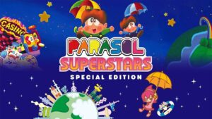 Coletânea de plataforma 2D, Parasol Superstars chega neste mês
