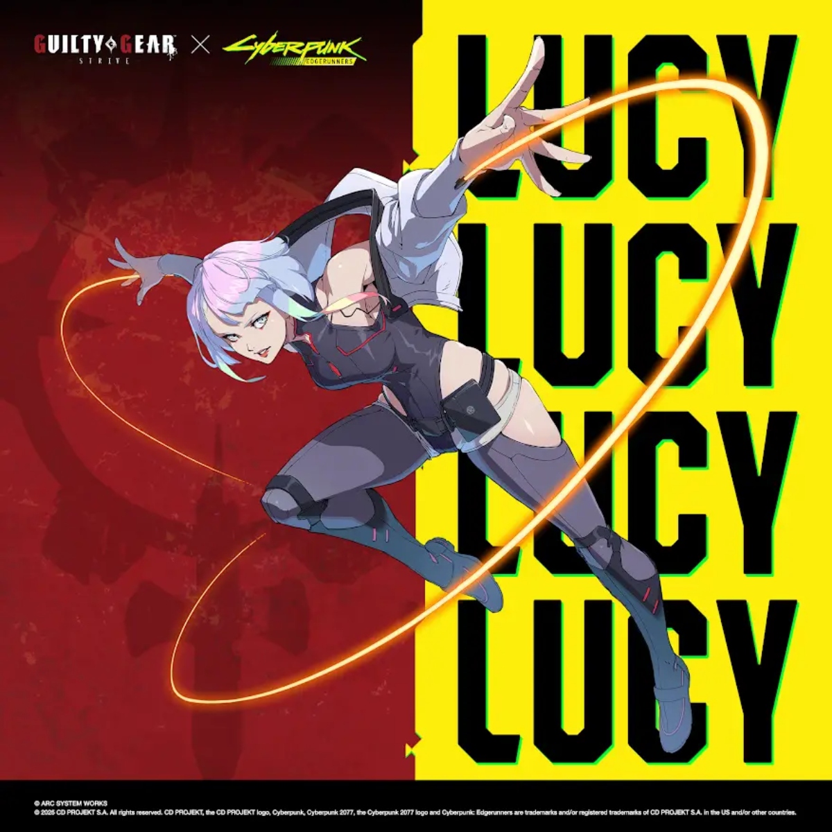 Guilty Gear Strive revela visual oficial de Lucy, personagem de Cyberpunk: Mercenários 1 Guilty Gear Strive