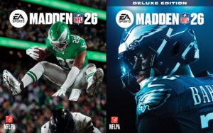 Estrela do Philadelphia Eagles estampa capa de Madden NFL 26