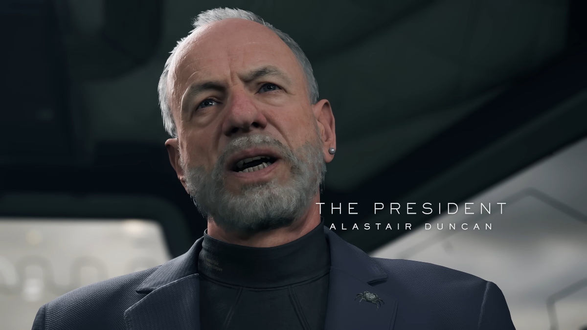 Death Stranding 2: todas as celebridades que aparecem no jogo 8 The President (Alastair Duncan)