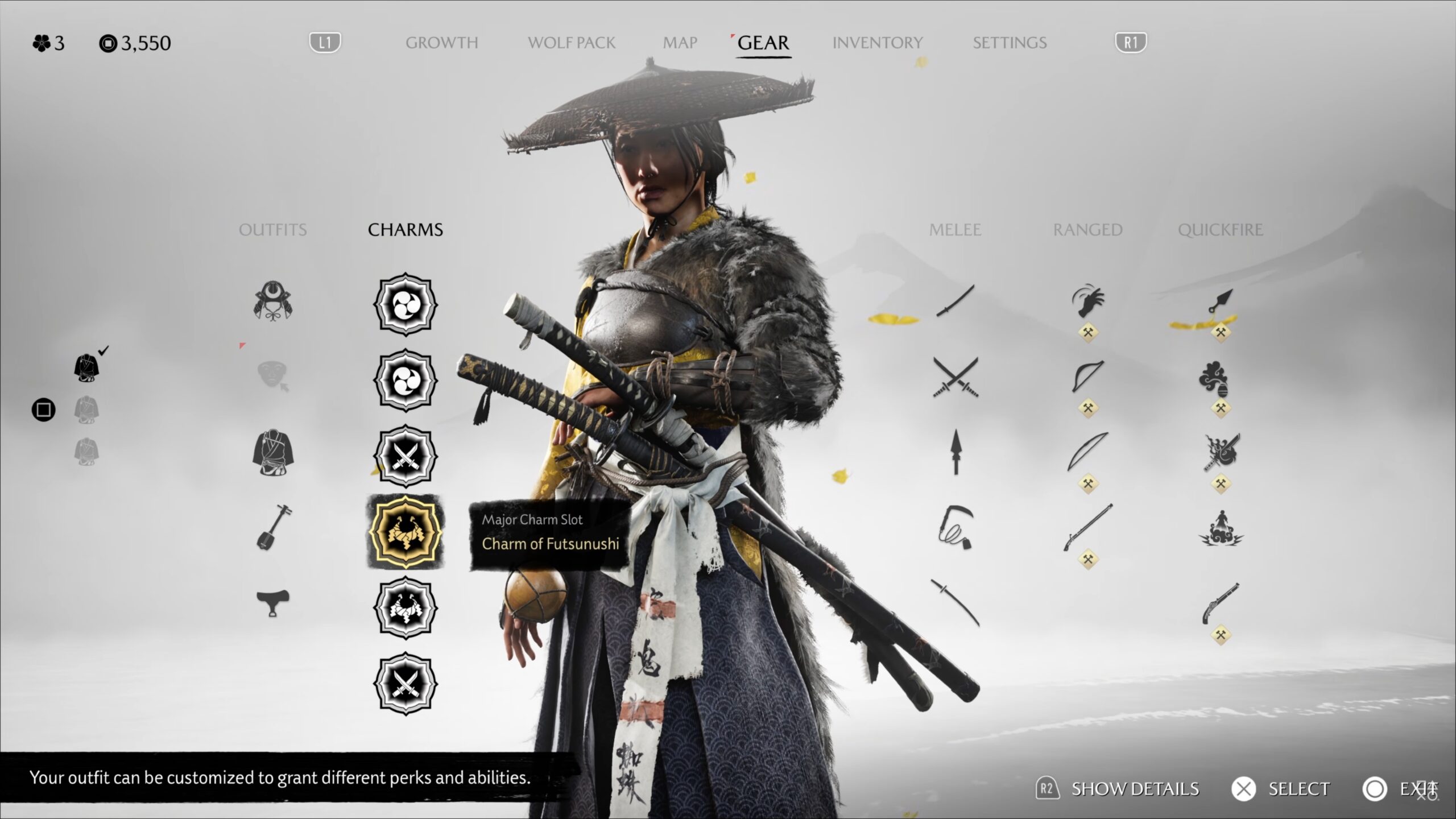 Ghost of Yotei Armaduras