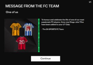 Um de nós: EA Sports FC 25 homenageia Diogo Jota com mosaicos