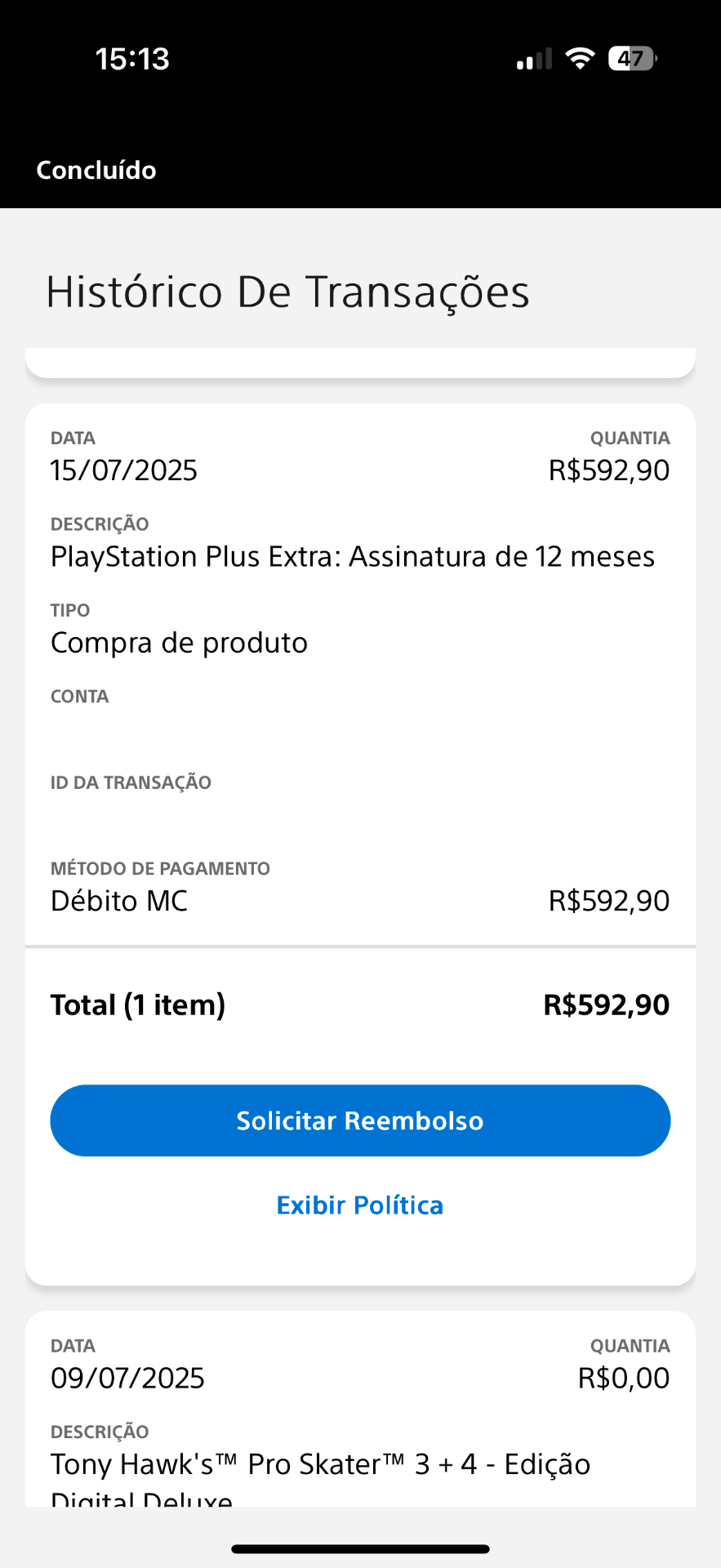 Reembolso PS Store