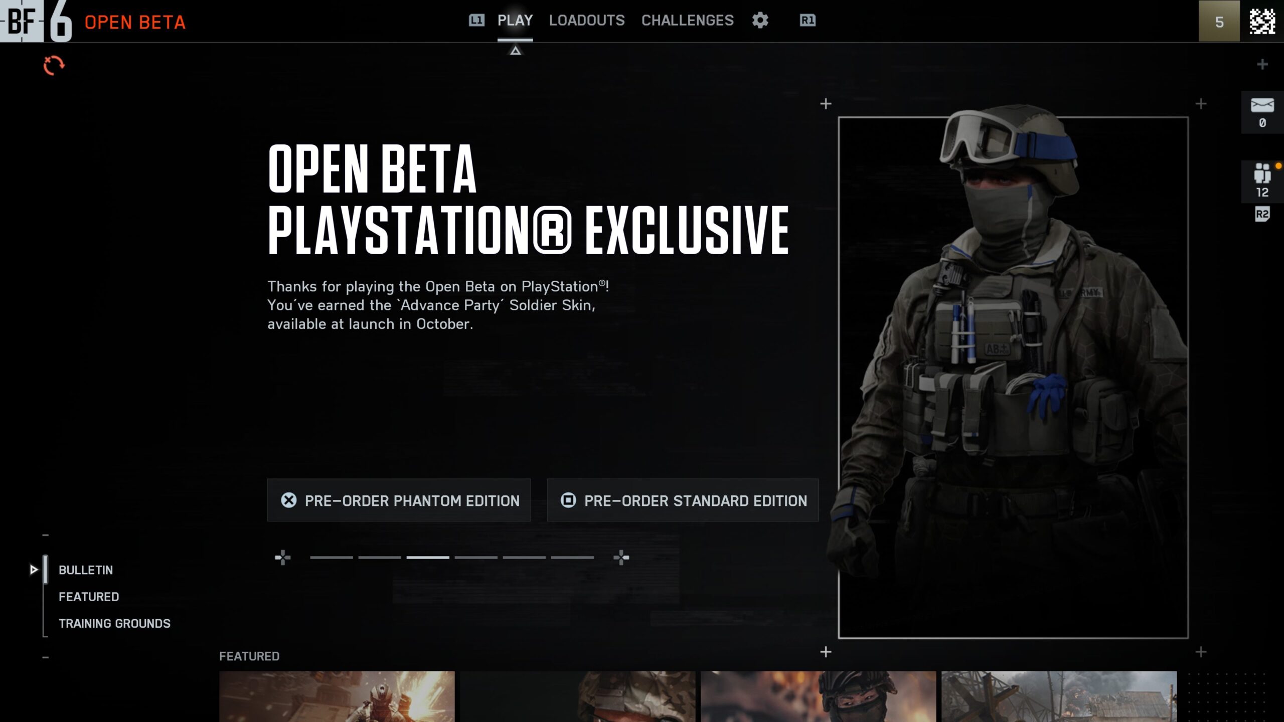 Battlefield 6 no PS5 tem skin exclusiva no beta e gera ciúmes 1 Skin Exclusiva de PS5 para Battlefield 6