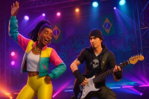 “Cheguei” Fortnite adiciona hits de Ludmilla e Charlie Brown Jr. ao jogo
