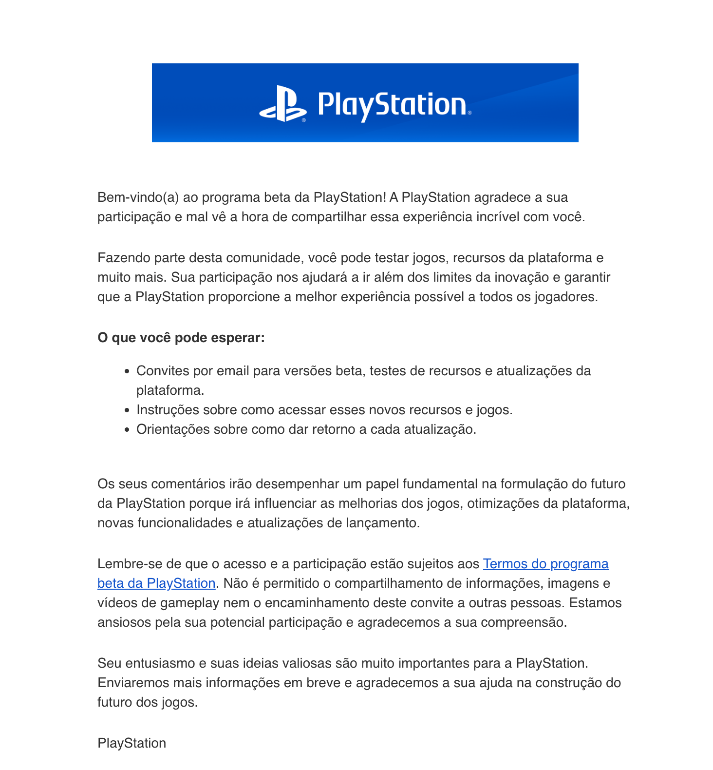 PlayStation convida brasileiros para programa oficial de testes da marca 1 PlayStation BETA