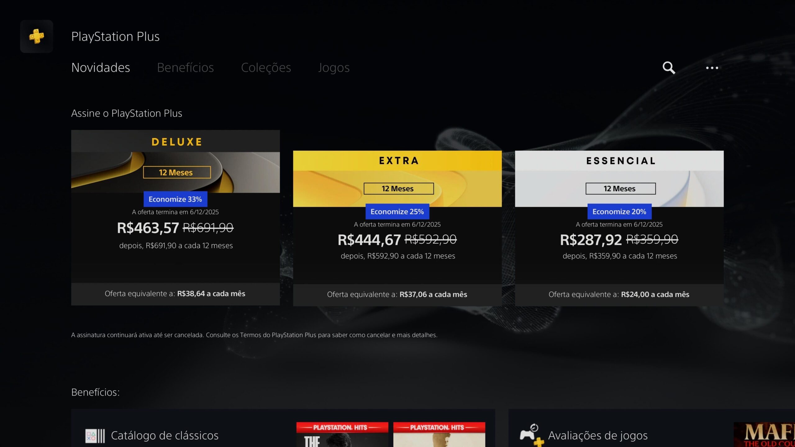 Descontos PS Plus