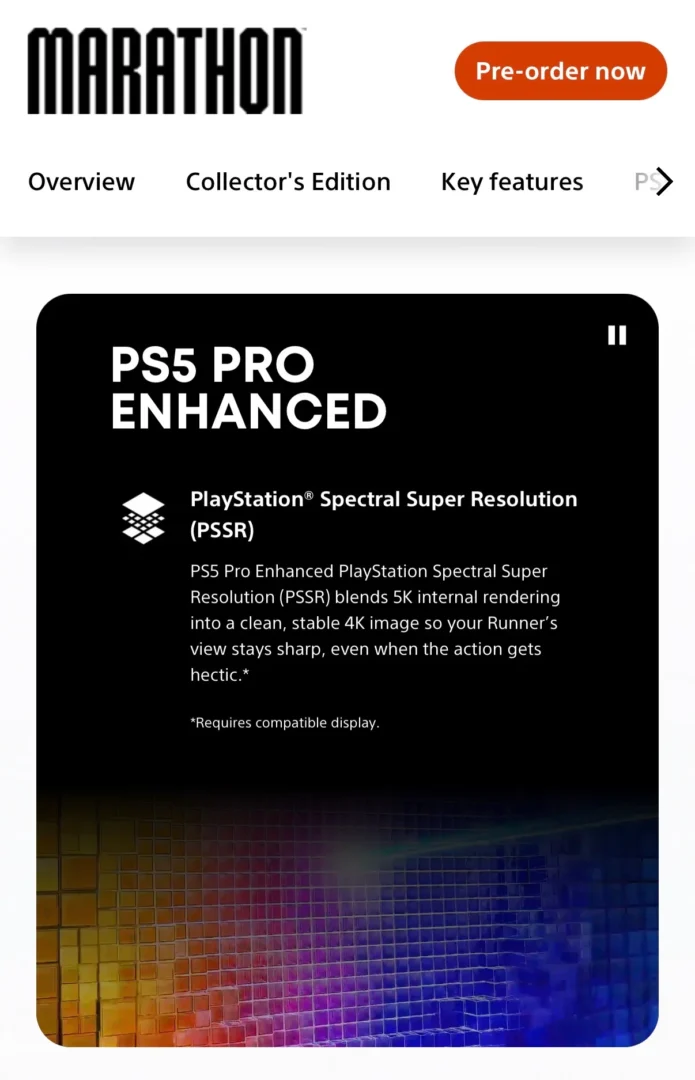 Marathon roda a 5K no PS5 Pro, descreve site da PlayStation 1 1