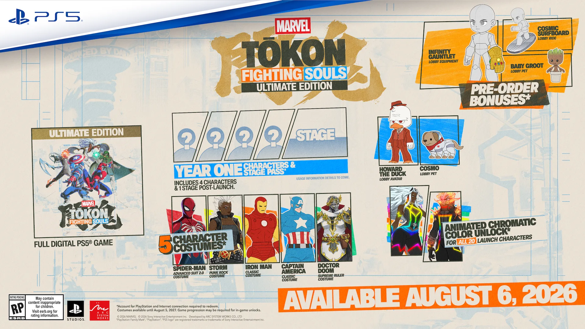 Com os Mutantes, MARVEL Tōkon: Fighting Souls estreia em agosto 2 2