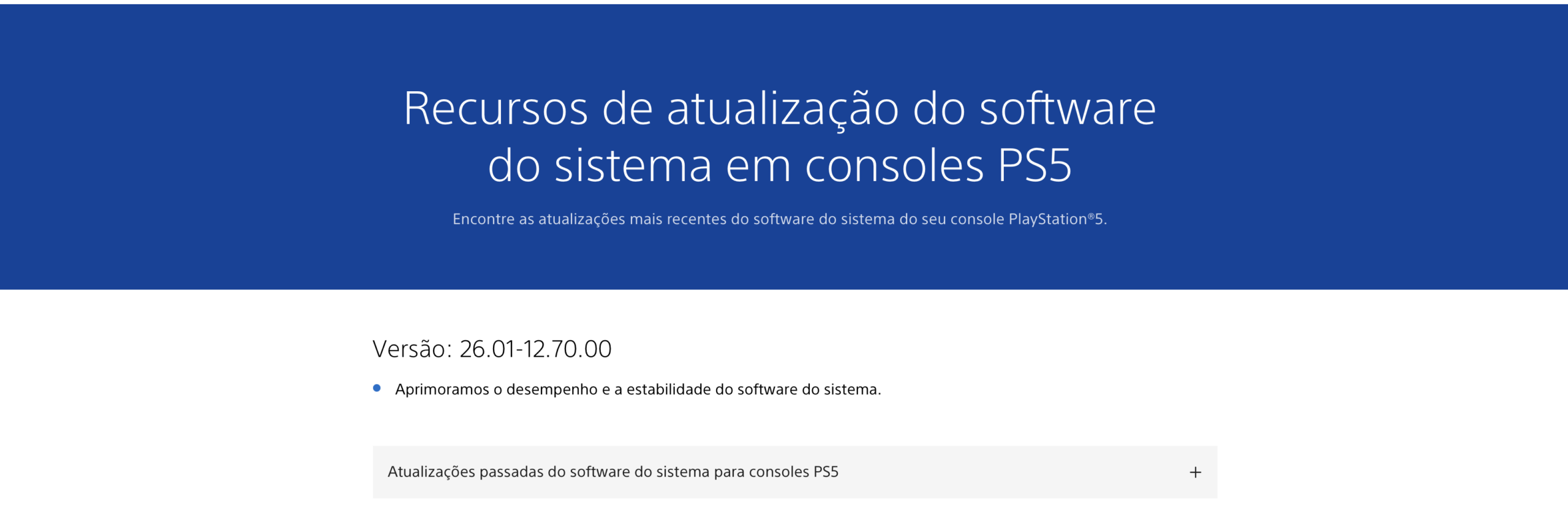 PS5 recebe uma nova atualização de software 1 1