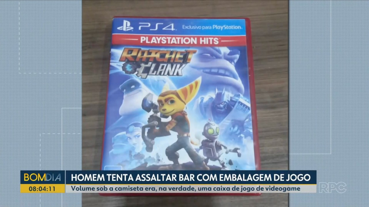 Homem é preso no Paraná ao tentar assalto usando uma cópia de Ratchet & Clank 1 Ratchet and Clank Assalto