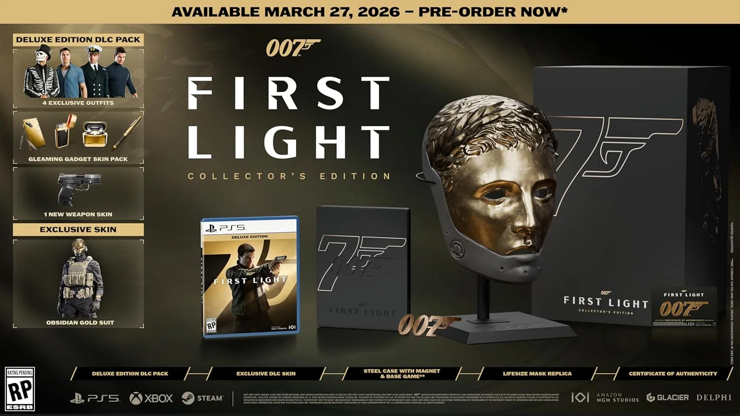 Pré-venda das edições especiais de 007 First Light já começou no Brasil!