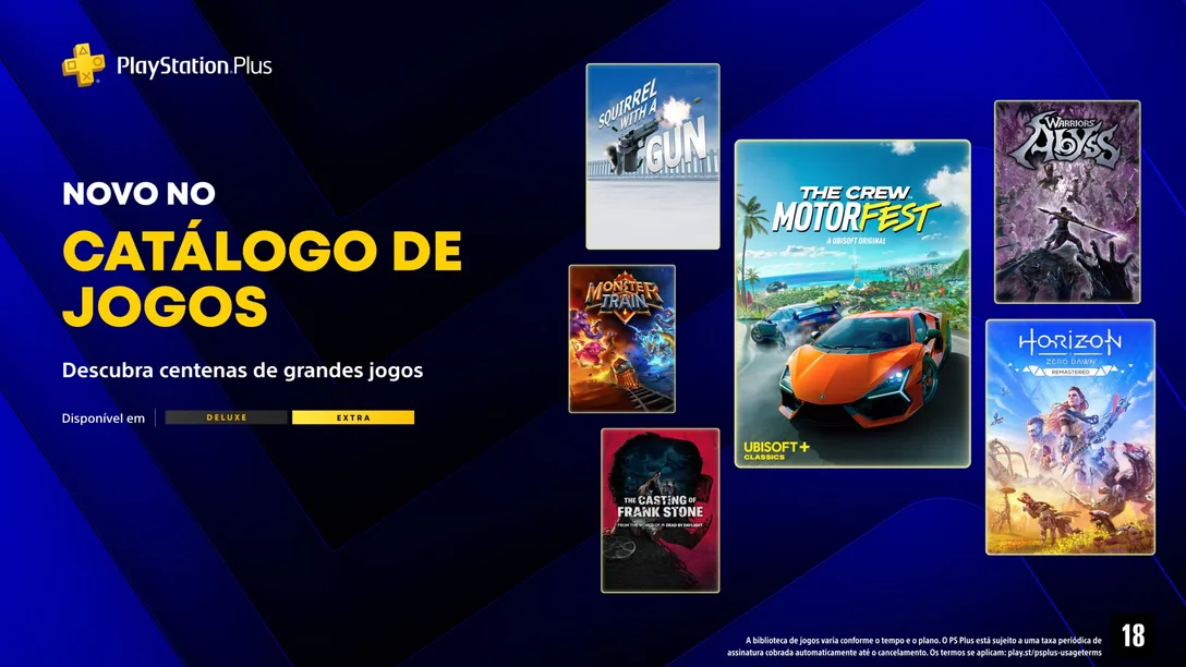 PS PLUS EXTRA DELUXE ABRIL 2026 BRASIL