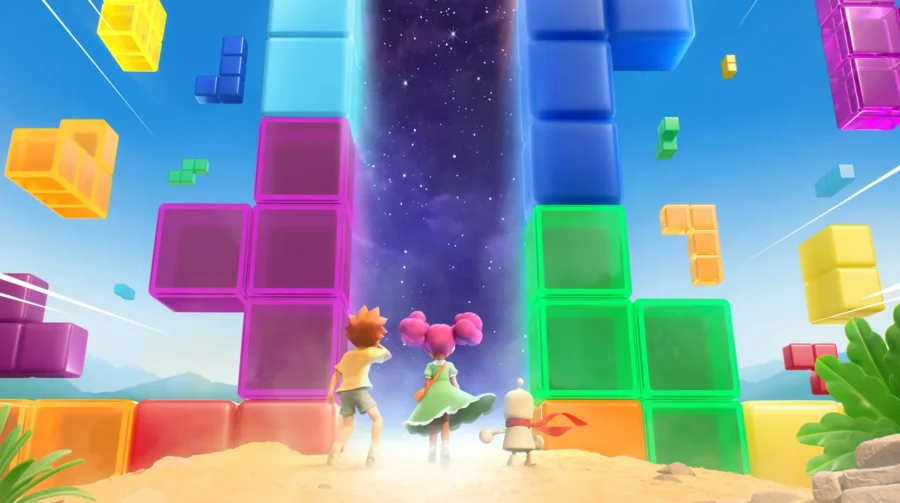 Tetris vai virar animação infantil de criatividade e construção