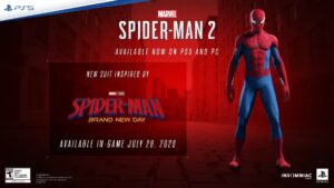 Marvel’s Spider-Man 2 ganhará traje do filme “Um Novo Dia” em julho