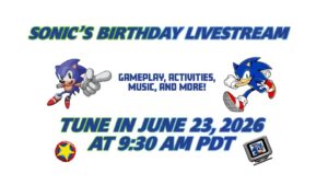 Sonic terá transmissão especial de aniversário de 35 anos