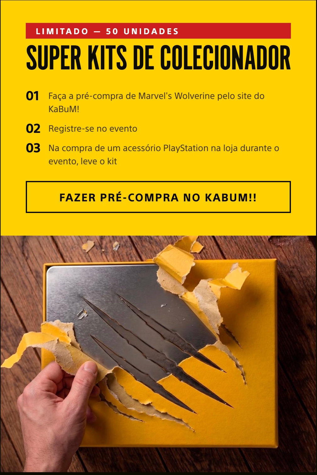 Kabum fará grande evento de lançamento para Marvel's Wolverine; reserve seu lugar! 2 PRE_VENDA MARVELS WOLVERINE