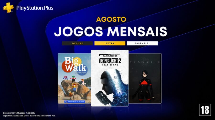 Jogos de PS Plus de agosto já estão disponíveis para download