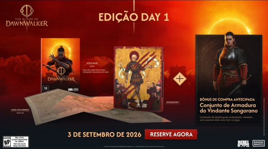 Pré-venda de The Blood of Dawnwalker com steelbook ganha descontaço com cupons