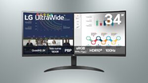 Cupom no Meli derruba preço de belo monitor curvo de 34″ da LG