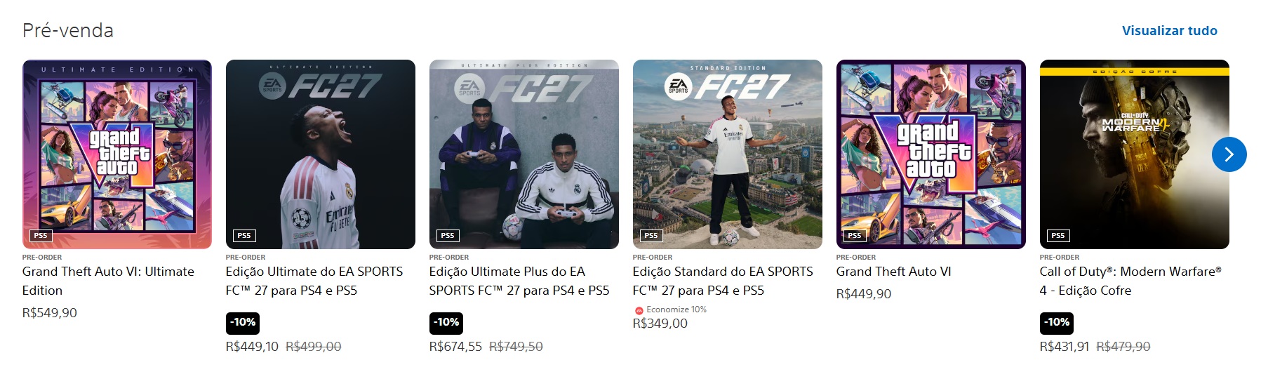 GTA VI Ultimate Edition está vendendo mais que a versão padrão, diz Take-Two 1 PS Store