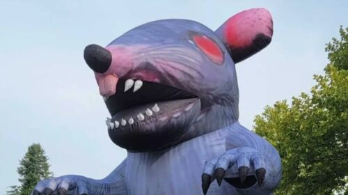Com direito a rato gigante, CEO da Xbox é alvo de protestos na Bethesda