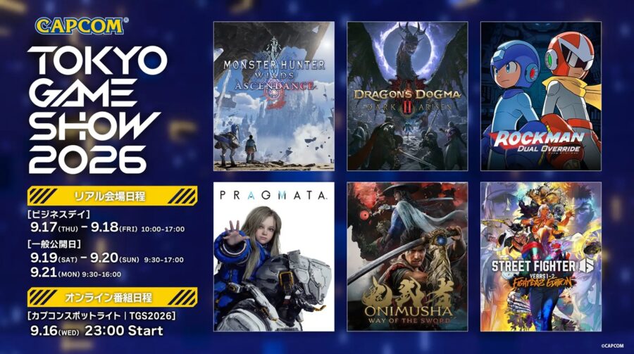 Capcom anuncia evento online e line-up para a Tokyo Game Show