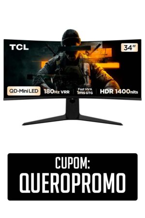 Monitor Gamer Curvo TCL QD-Mini LED 34"