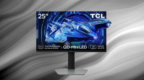 Monitor gamer Mini LED da TCL está com frete grátis e desconto no Meli!