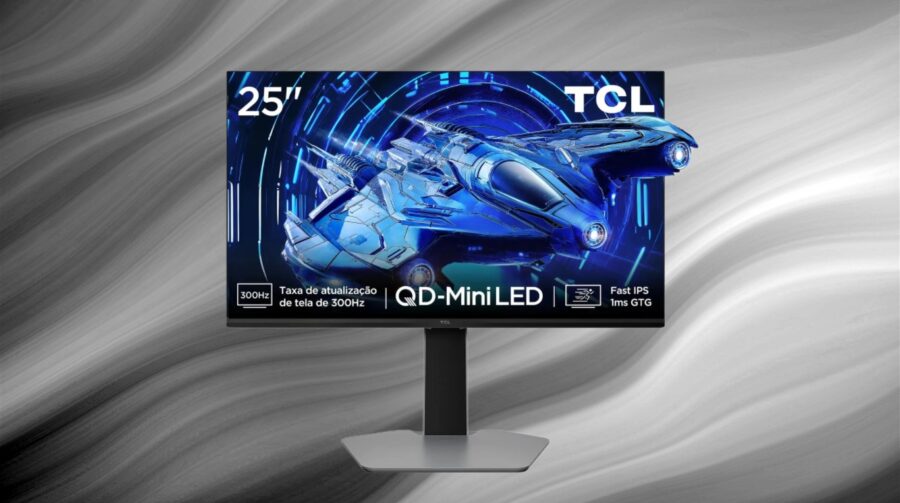 Monitor gamer Mini LED da TCL está com frete grátis e desconto no Meli!
