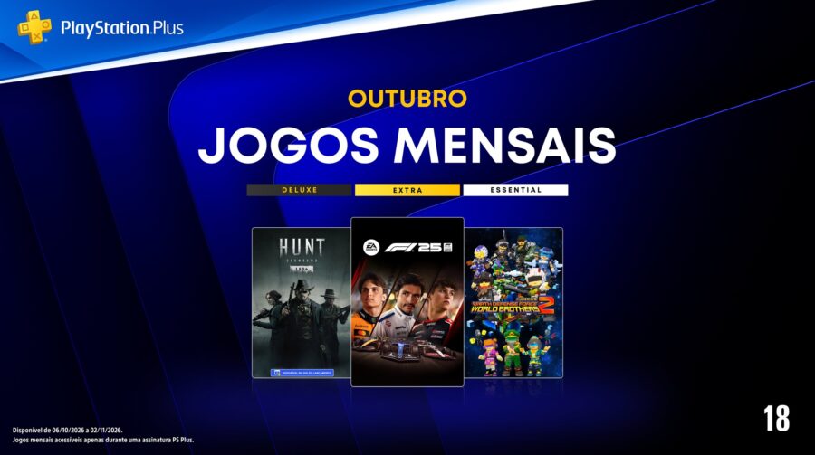 PS Plus outubro 2026: Sony revela os novos jogos