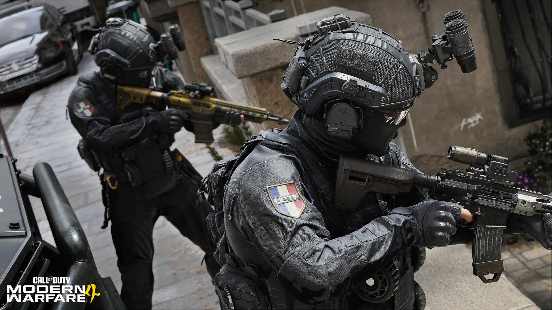 Call of Duty Modern Warfare 4: Soldados mirando sobre uma plataforma. 