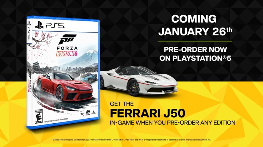 Forza Horizon 6 terá mídia física no PS5, mas precisará de download